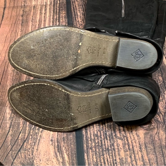 Donald J Pliner Sz 8.5 Devi 12 Black Leather Italy Zippers Knee Riding 18” Boots - Picture 16 of 16